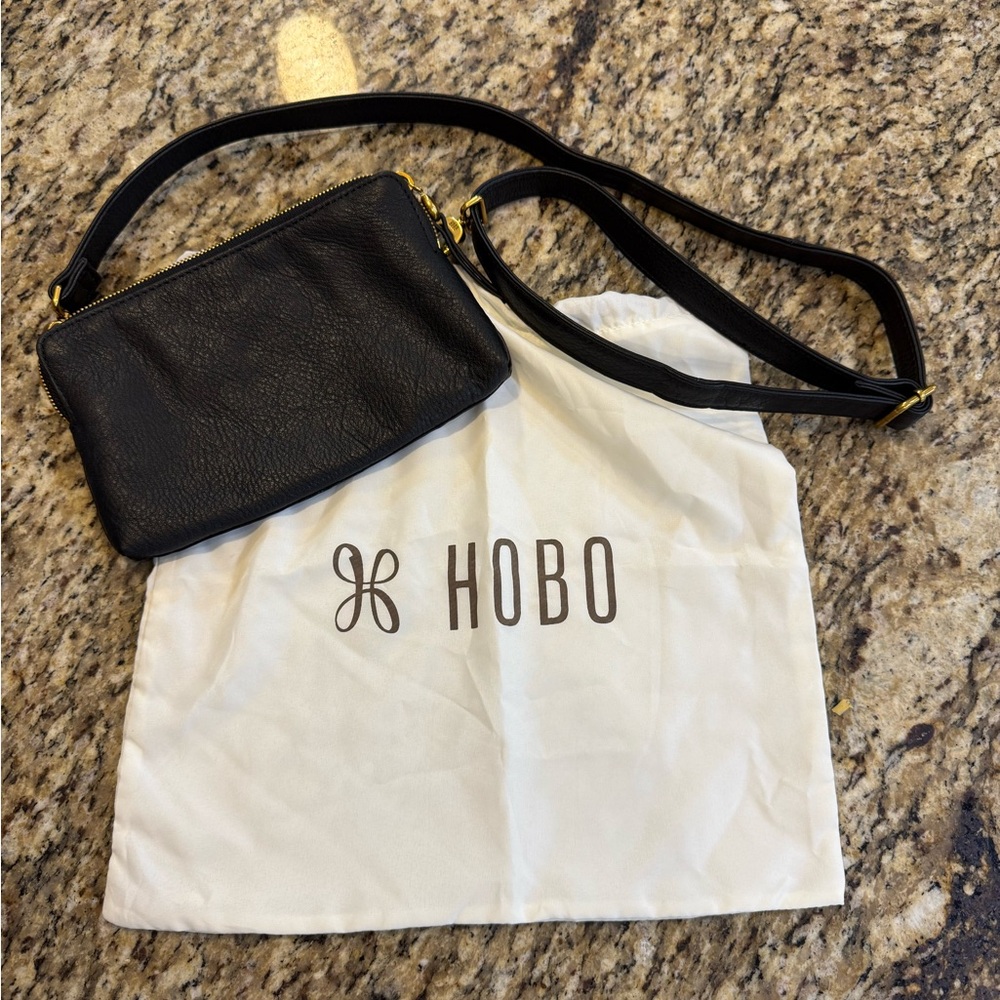HOBO Black Leather Shoulder Bag